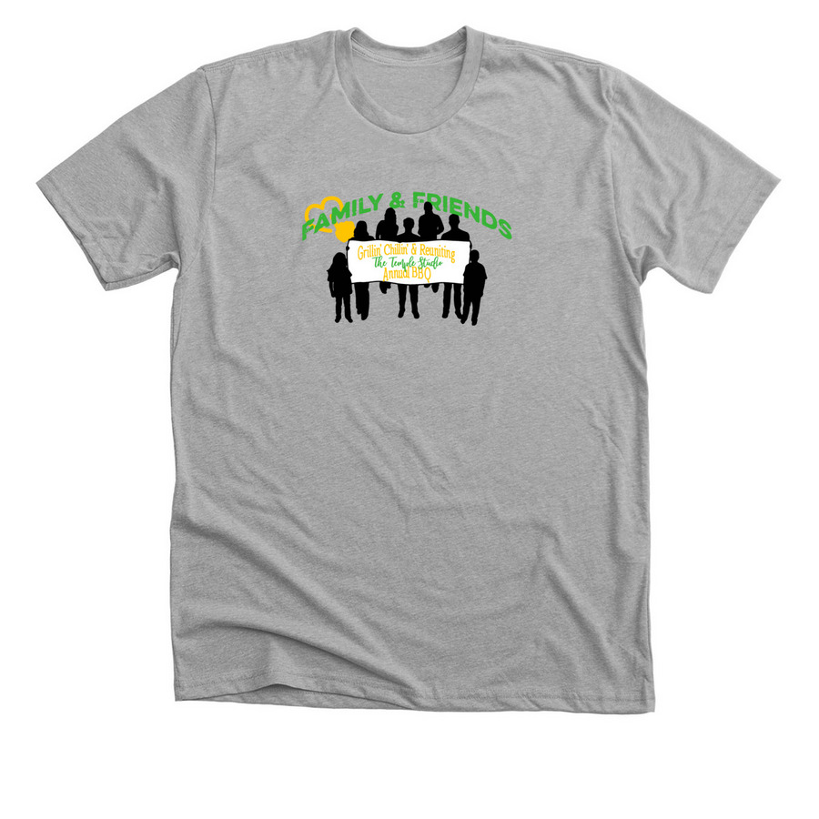 The Temple Studio Annual BBQ, a Athletic Heather Premium Unisex Tee