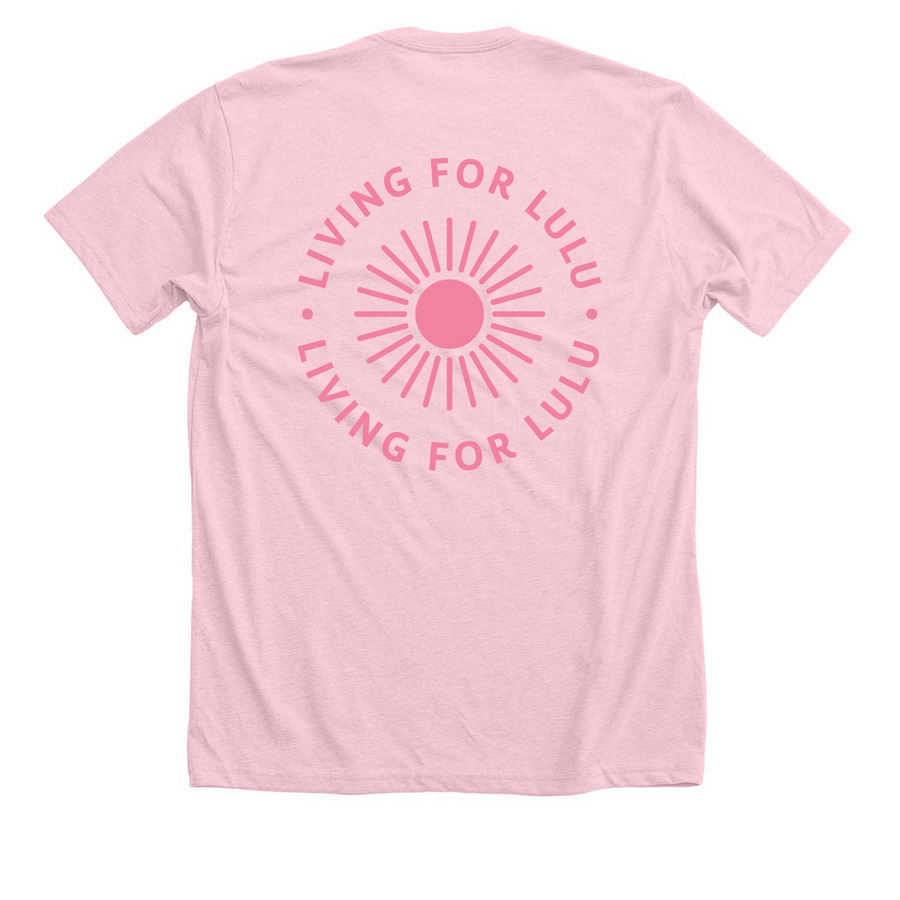 New Living For Lulu Tees and Sweatshirts, a Heather Pink Premium Unisex Tee (back-view)