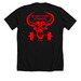 RHS Red and Black&nbsp;, a Solid Black Blend Premium Unisex Tee (back-view)