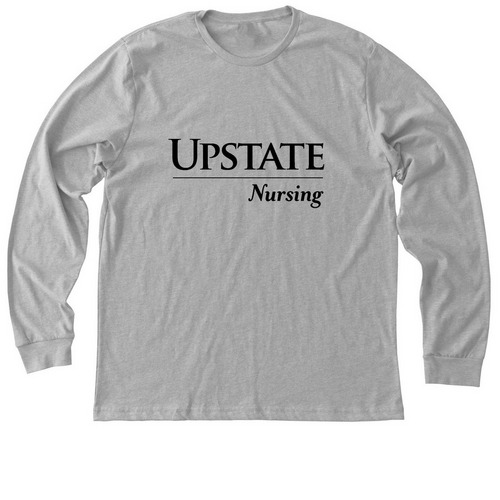 Upstate Nursing stethoscope&nbsp;, a Athletic Heather Premium Long Sleeve Tee