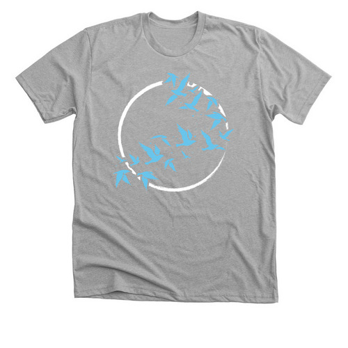 Let's Flock Together, a Athletic Heather Premium Unisex Tee