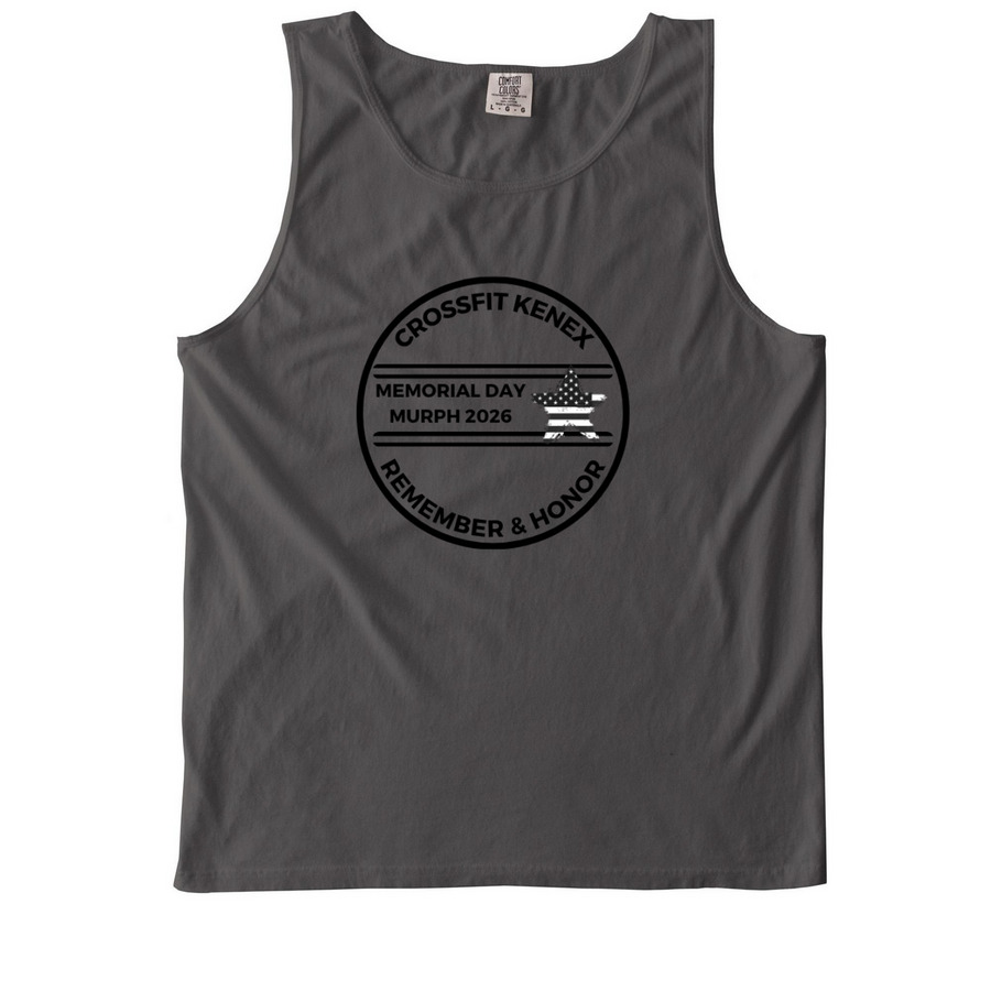 Murph Shirts - Black Text, a Pepper Comfort Colors Tank Top