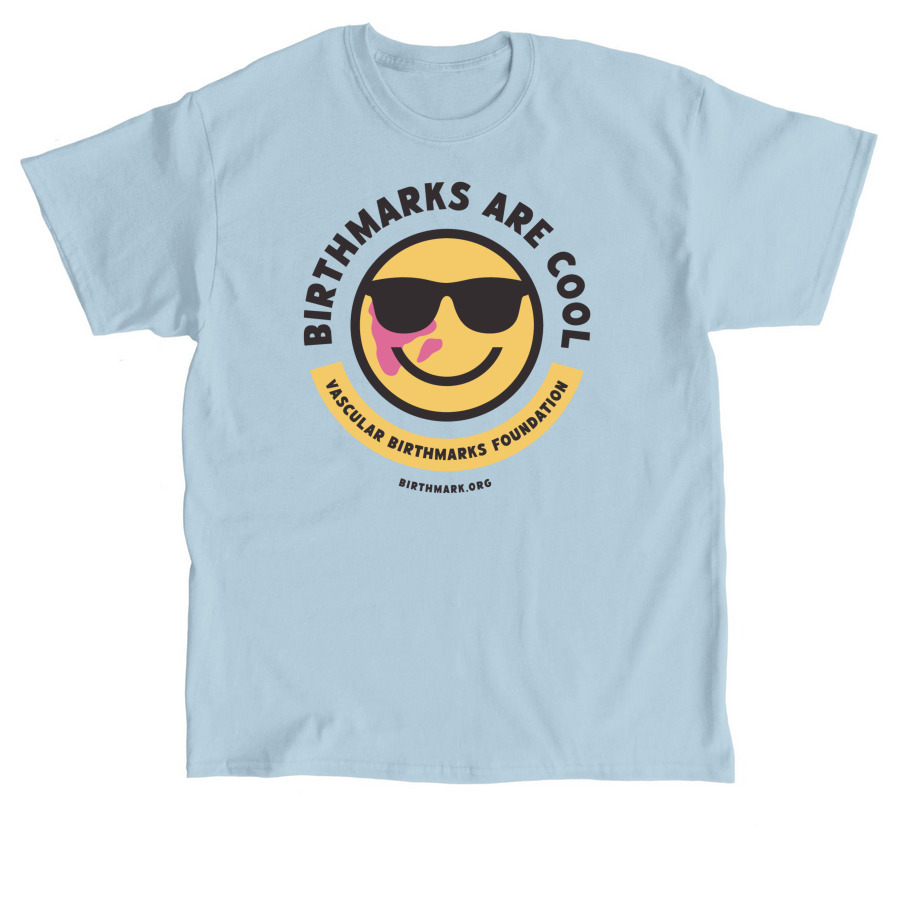 Birthmarks Are Cool - Yellow Sunglasses, a Light Blue Classic Unisex Tee