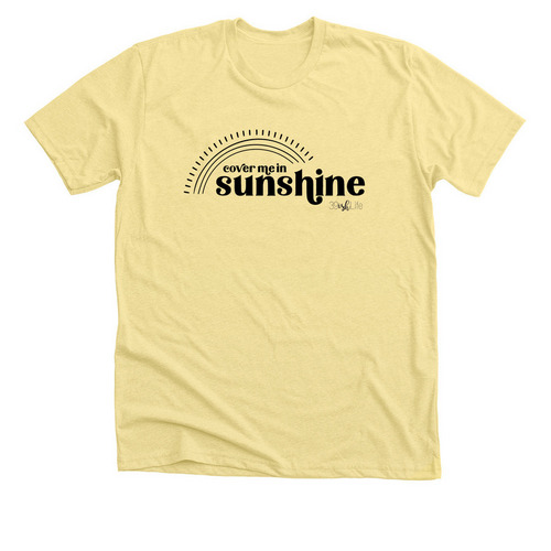 Cover Me In Sunshine, a Heather Yellow Gold Premium Unisex Tee