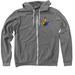 Pride Full Logo Tops, a Deep Heather Zip Up Hoodie