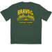 100% Polyester OG PT Shirt 1994+: Yellow Back, a Forest Green Classic Performance Tee (back-view)