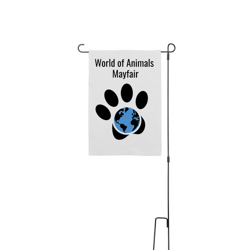 World of Animals garden flag&nbsp;, a White 12" x 18" Yard Flag with Stake