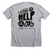 Asking For Help Is Okay, a Athletic Heather Premium Unisex Tee (back-view)