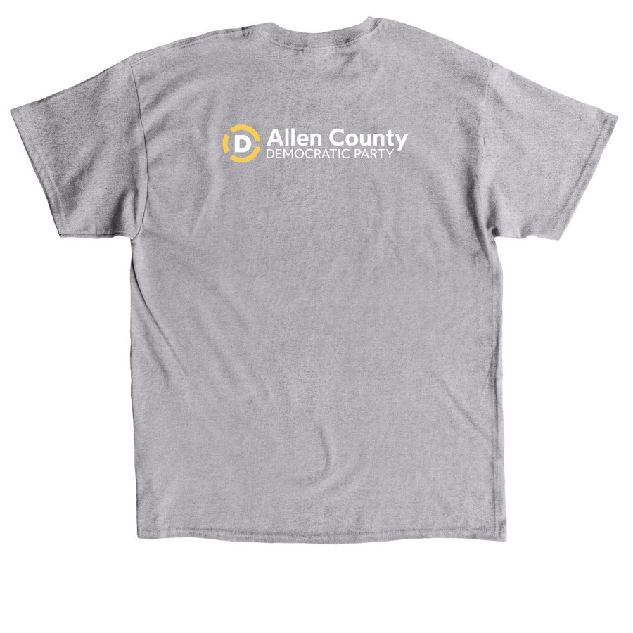 ACDP Pride Shirt (White Ink), a Sport Grey Classic Unisex Tee (back-view)