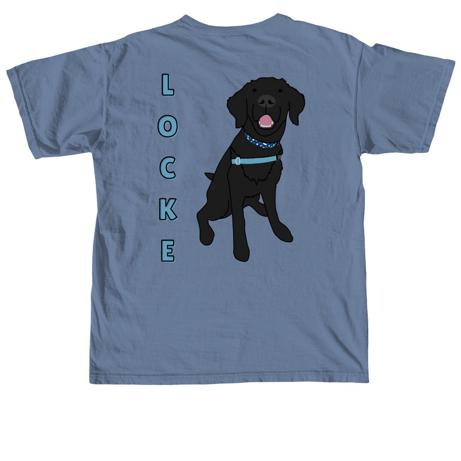 Locke, a Blue Jean Comfort Colors Unisex Tee (back-view)