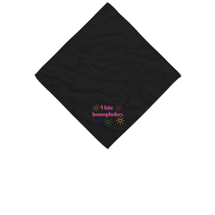 I Bite Homophobes, a Black Cotton Bandana