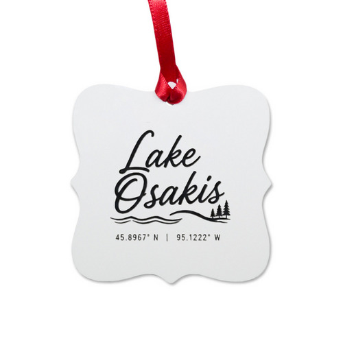 Christmas Ornaments, a White Aluminum Square Ornament