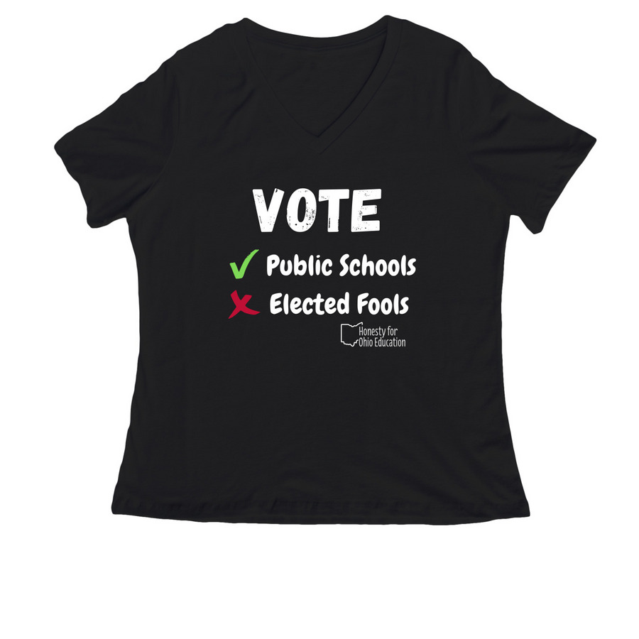 2026 Election Swag, a Black Women's Relaxed V-Neck Tee