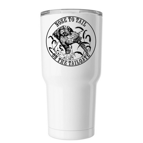 Nose To Tail Tumbler, a White Insulated Tumbler