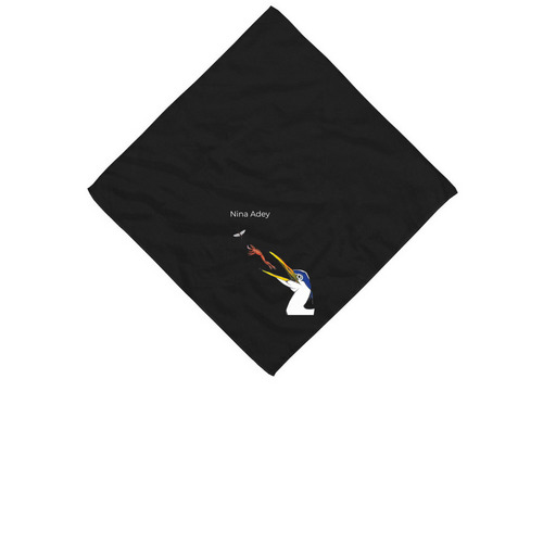 Nina Adey Bandana&nbsp;, a Black Cotton Bandana