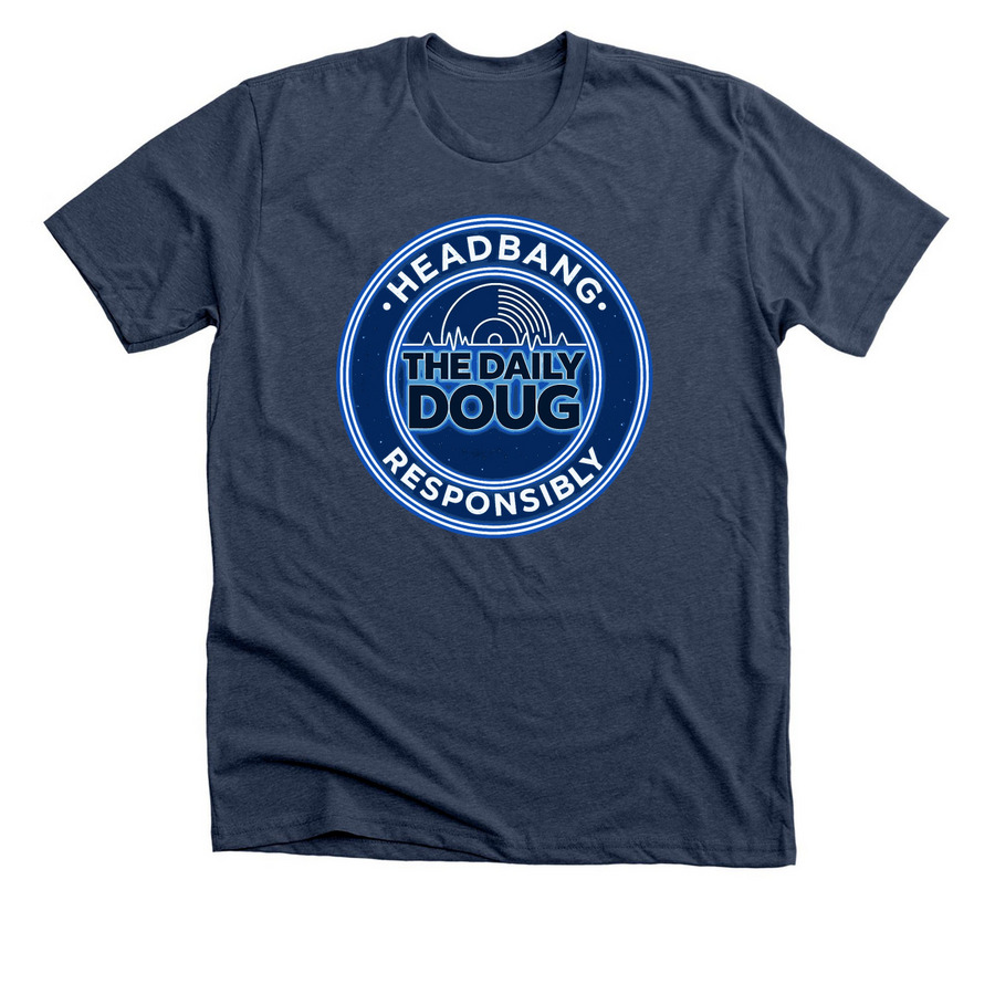 Headbang Responsibly, a Heather Navy Premium Unisex Tee
