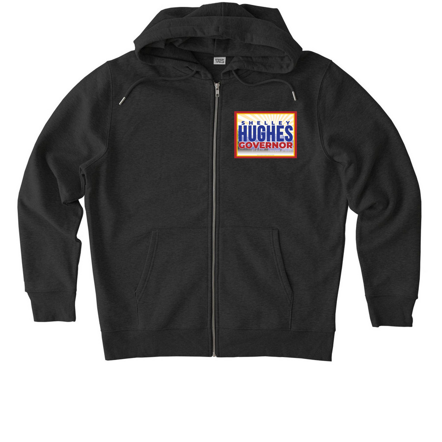 CHOOSE HUGHES Hoodies, a Dark Heather Grey Stanley/Stella Unisex Cultivator 2.0 Zip Up Pullover Hoodie