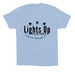 LUE Front & Back Logo Collection, a Baby Blue Premium Cotton Tee (back-view)