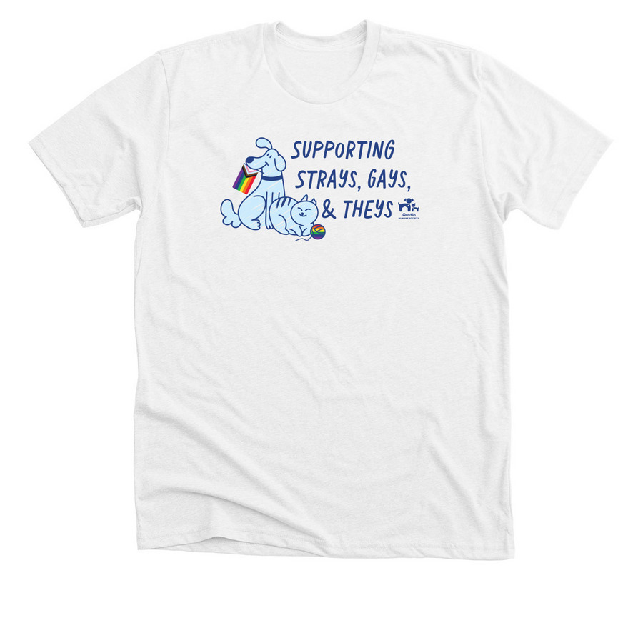 Pride Support, a Solid White Blend Premium Unisex Tee