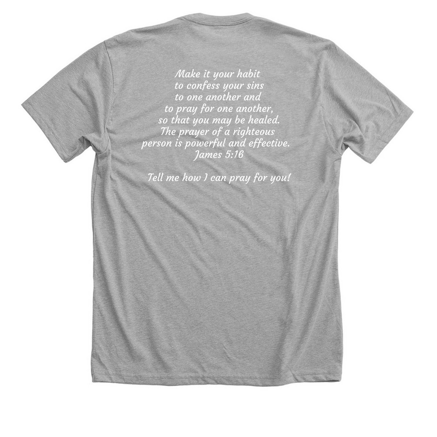 How can I pray for you?, a Athletic Heather Premium Unisex Tee (back-view)