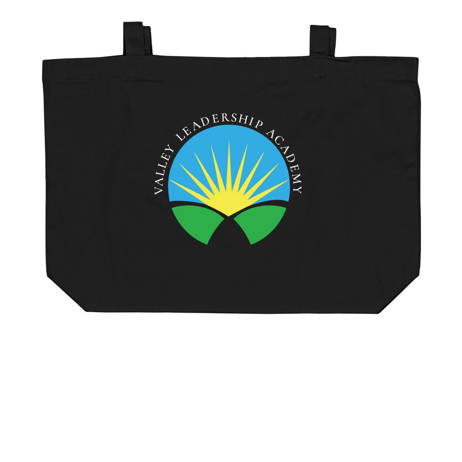 Valley Leadership Academy, a Black Large Organic Cotton Tote Bag