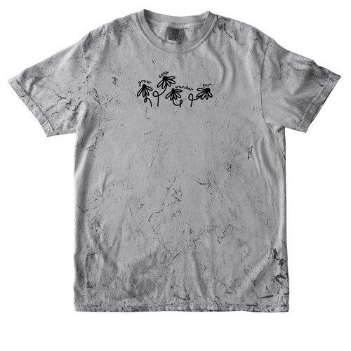 Grow Deep, Wander Far, a Smoke Comfort Colors Colorblast Tee