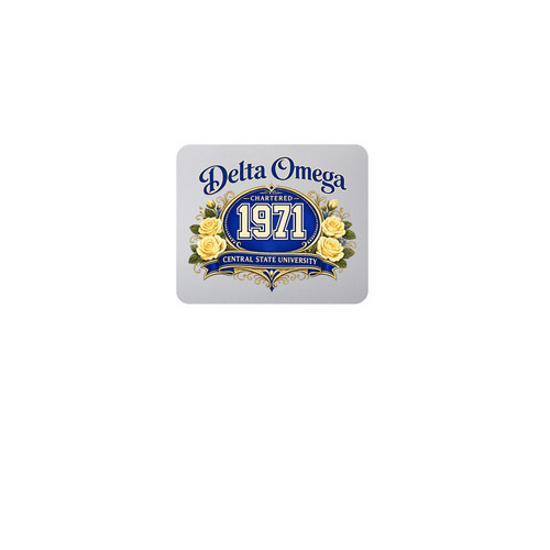 MOUSE PAD CSU SGRHO - DELTA OMEGA CHAPTER, a White Full Color Mouse Pad