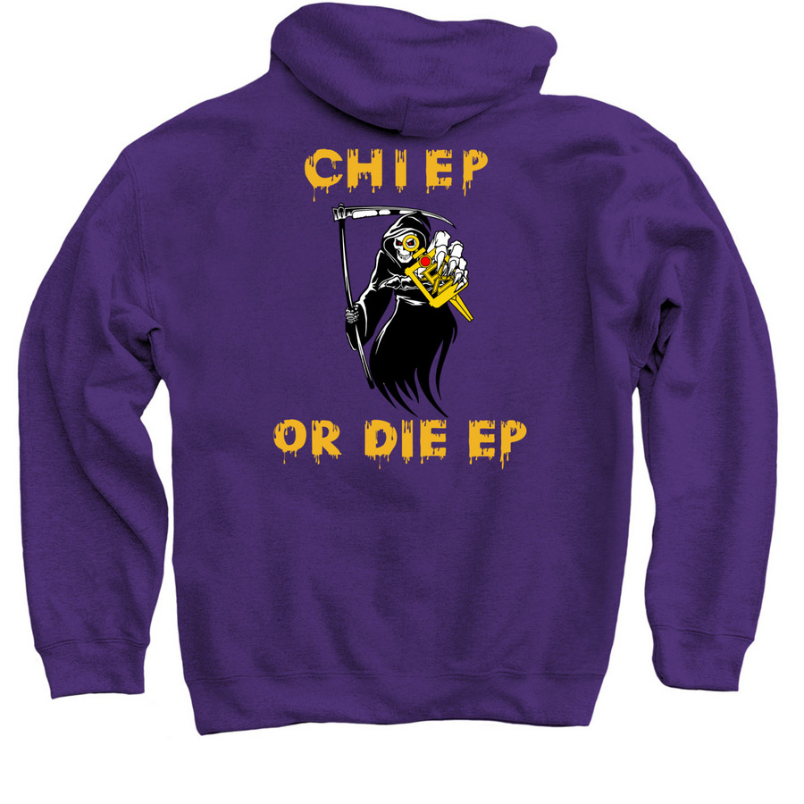 Chi Epsilon Hoodie Fundraiser, a Purple Pullover Hoodie (back-view)