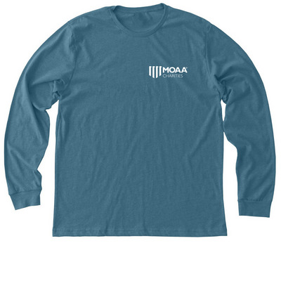 Stronger Together - 2026 MOAA Chari-Tee, a Heather Deep Teal Premium Long Sleeve Tee