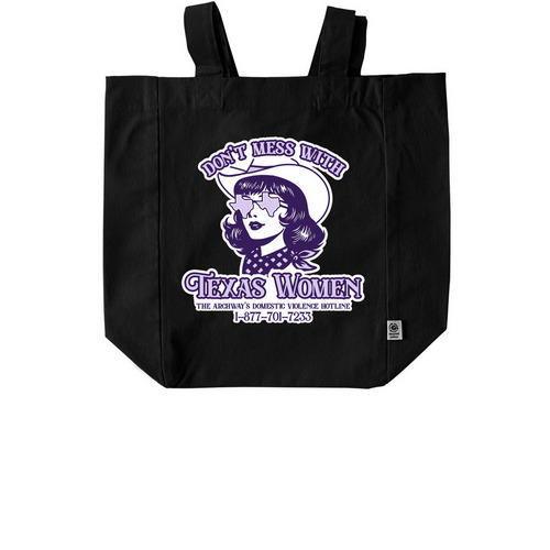 Don't Mess with Texas Women - Tote, a Black Recycled Cotton Tote Bag
