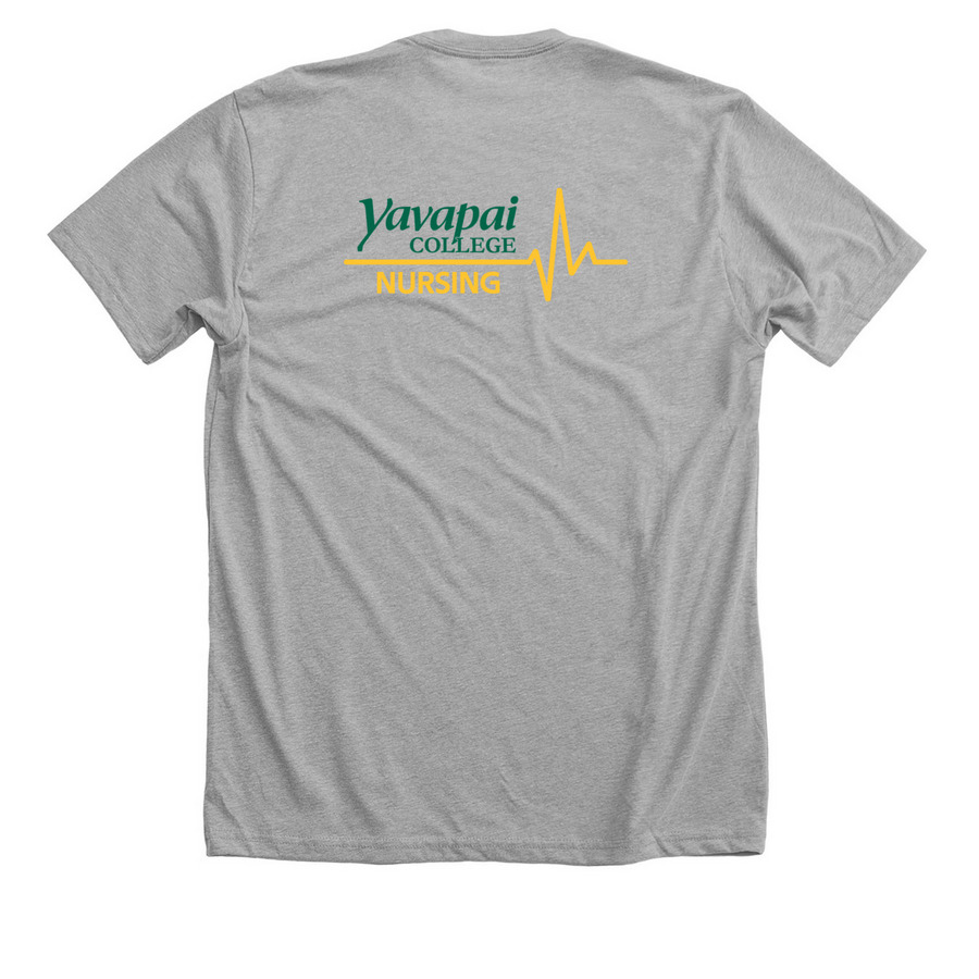 Nursing T-Shirts and Sweatshirts, a Athletic Heather Premium Unisex Tee (back-view)