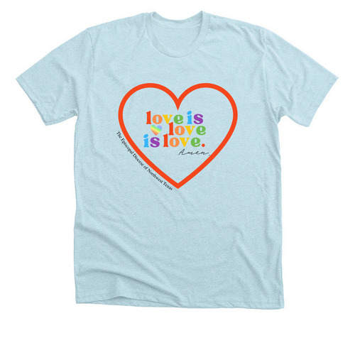 Love is love, a Heather Ice Blue Premium Unisex Tee