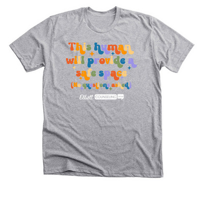 ECG - NO QUESTIONS ASKED, a Athletic Heather Premium Unisex Tee