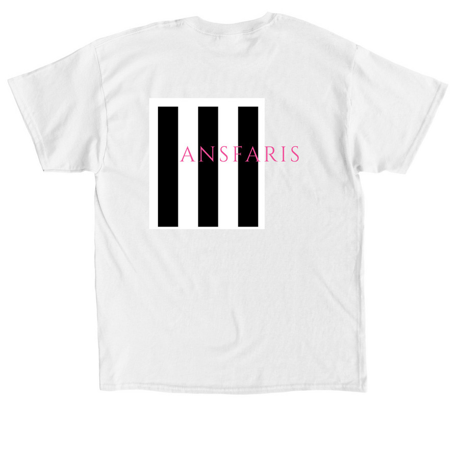 Yun, a White Classic Unisex Tee (back-view)