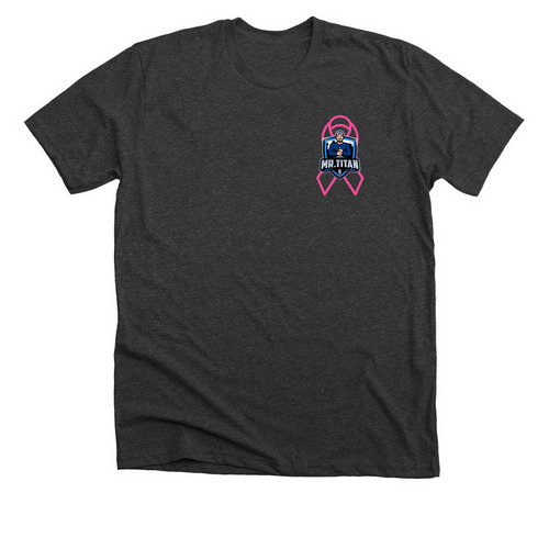 Mr. Titan Breast Cancer Awareness, a Dark Grey Heather Premium Unisex Tee