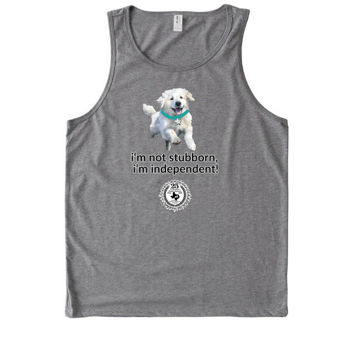 TGPR 25th Anniversary Ts #8 Not Stubborn!, a Aluminum Grey Allmade Eco Triblend Tank