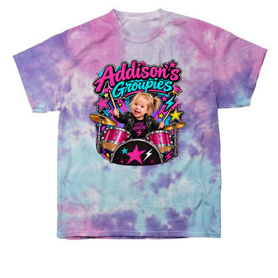 Addison's Groupies, a Cotton Candy Classic Tie Dye Tee