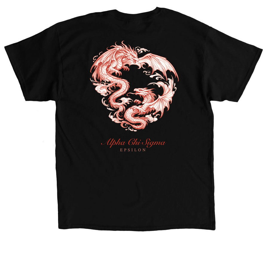 Wyvern Design, a Black Classic Unisex Tee (back-view)