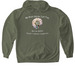 My Brain Works Just Fine!, a Military Green Gildan Softstyle Pullover Hoodie