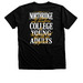 NCYA Joshua 1:9, a Black Heather Premium Unisex Tee (back-view)