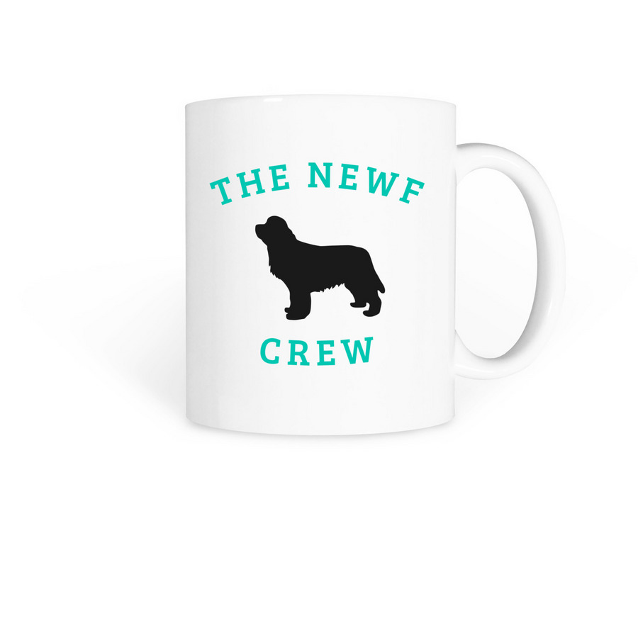 The Newf Crew Mug, a White Coffee Mug