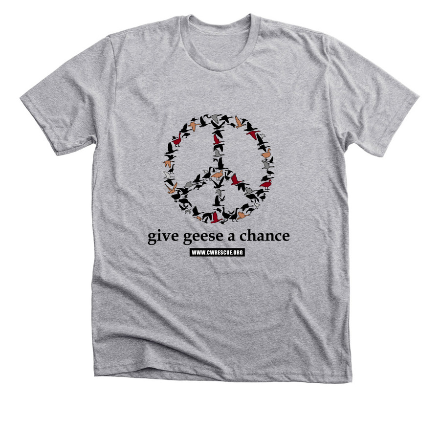 Give Geese a Chance (colorized)&nbsp;, a Athletic Heather Premium Unisex Tee