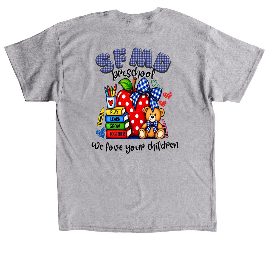 Adult & Youth SFMD Shirts 2026, a Sport Grey Classic Unisex Tee (back-view)