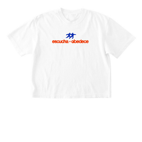 listen + obey, a White Comfort Colors Boxy Tee