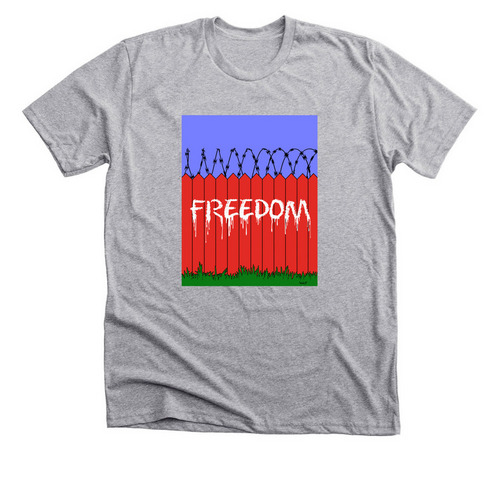 FREEDOM, a Athletic Heather Premium Unisex Tee