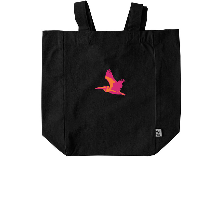 Strawbango Groovy Tote Bag, a Black Recycled Cotton Tote Bag