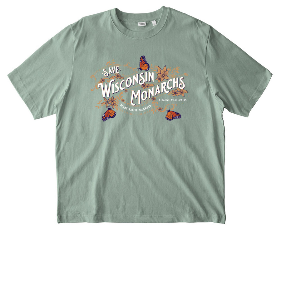 Save Wisconsin Monarchs ORGANIC Tee, a Aloe Stanley/Stella Unisex Freestyler Heavyweight Tee