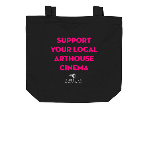 Support Arthouse Cinema Tote (Pink), a Black Organic Cotton Tote Bag