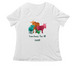 Watercolor CAS Tee: Women's, a White Women's Relaxed V-Neck Tee
