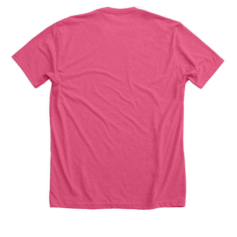 Fear Not, a Heather Charity Pink Premium Unisex Tee (back-view)